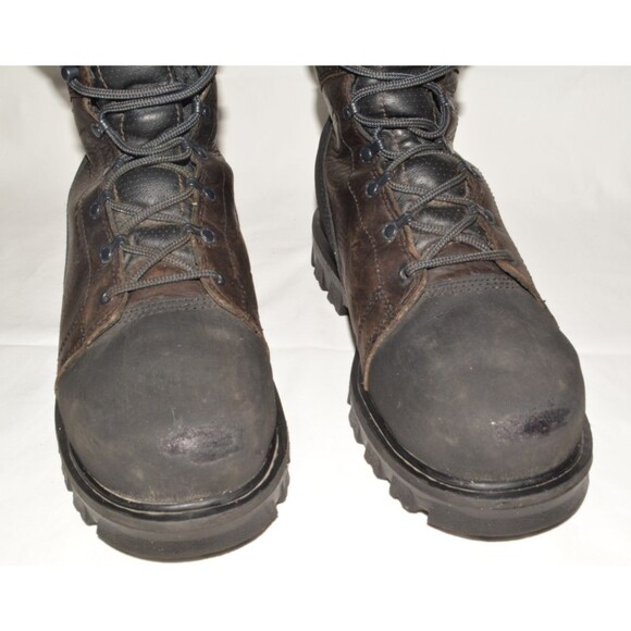 Timberland PRO Men’s 10.5M Waterproof Alloy Toe Met Guard Work Boots Black Brown - Picture 6 of 10